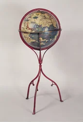 Globo terráqueo, mostrando el Océano Índico, hecho en Núremberg, 1492